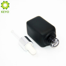 Black skin foundation cosmetic containers pump container black color aluminium caps for glass bottles